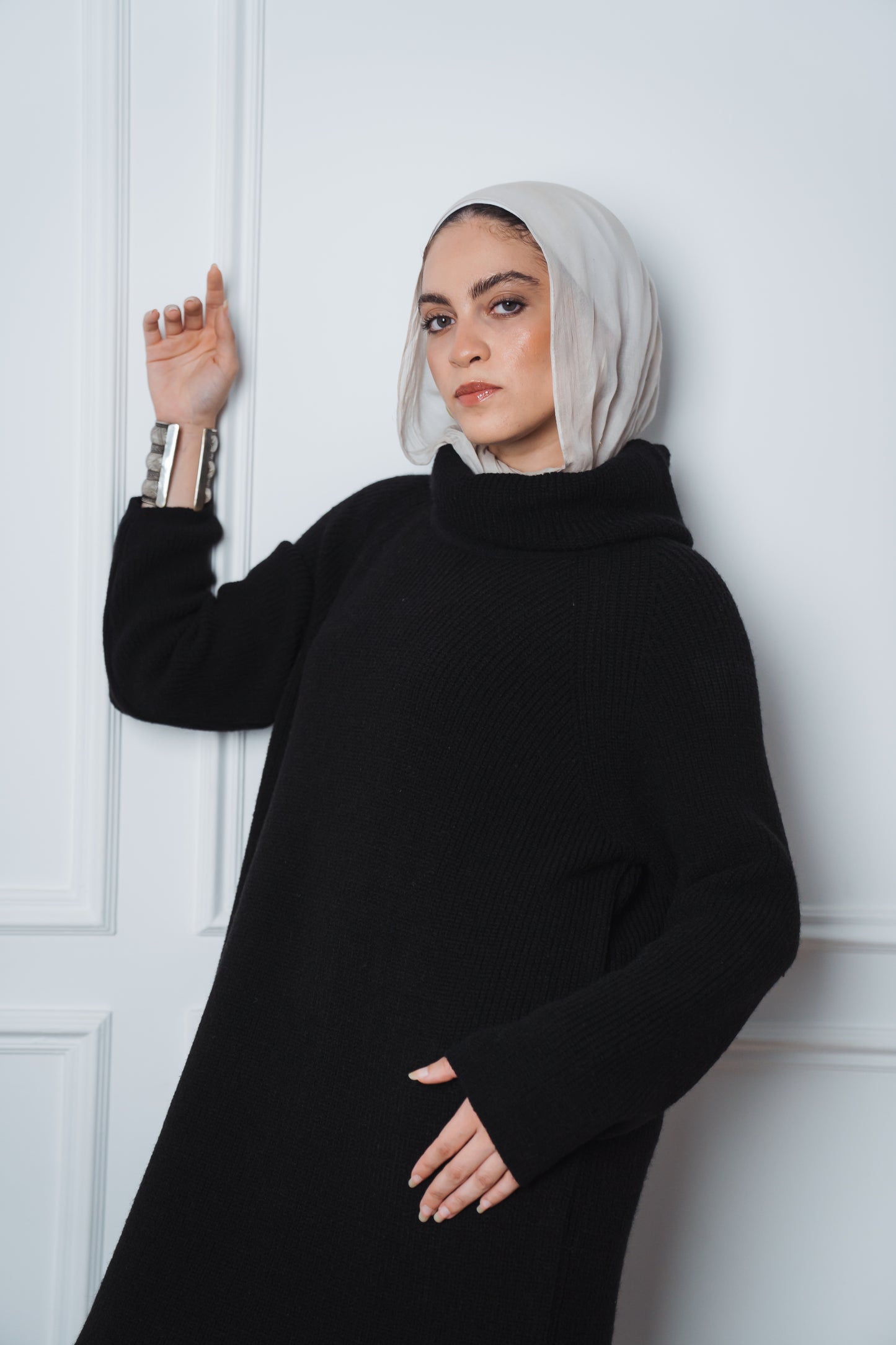 Serene Knit Dress in Black