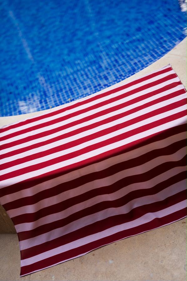 Stripe Scarf - Brick Red x Pink