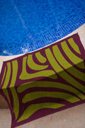 Abstract Scarf - Burgundy x Green