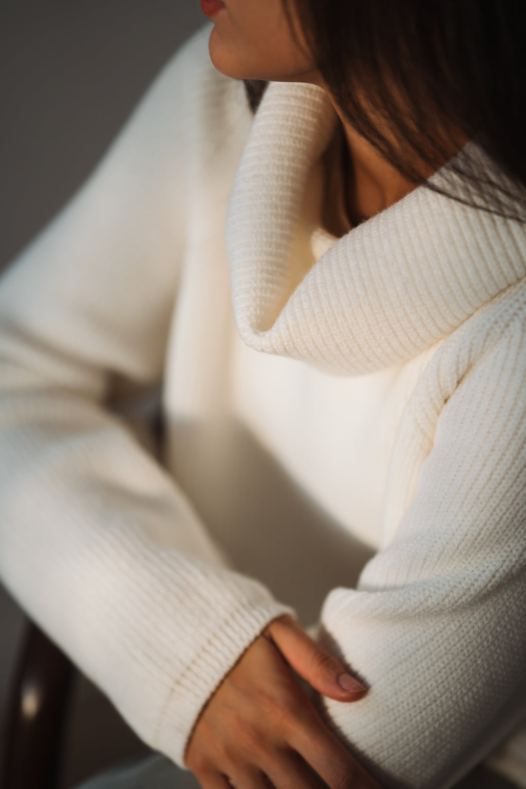 Serene Knit Pullover in White