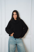 Serene Knit Pullover in Black