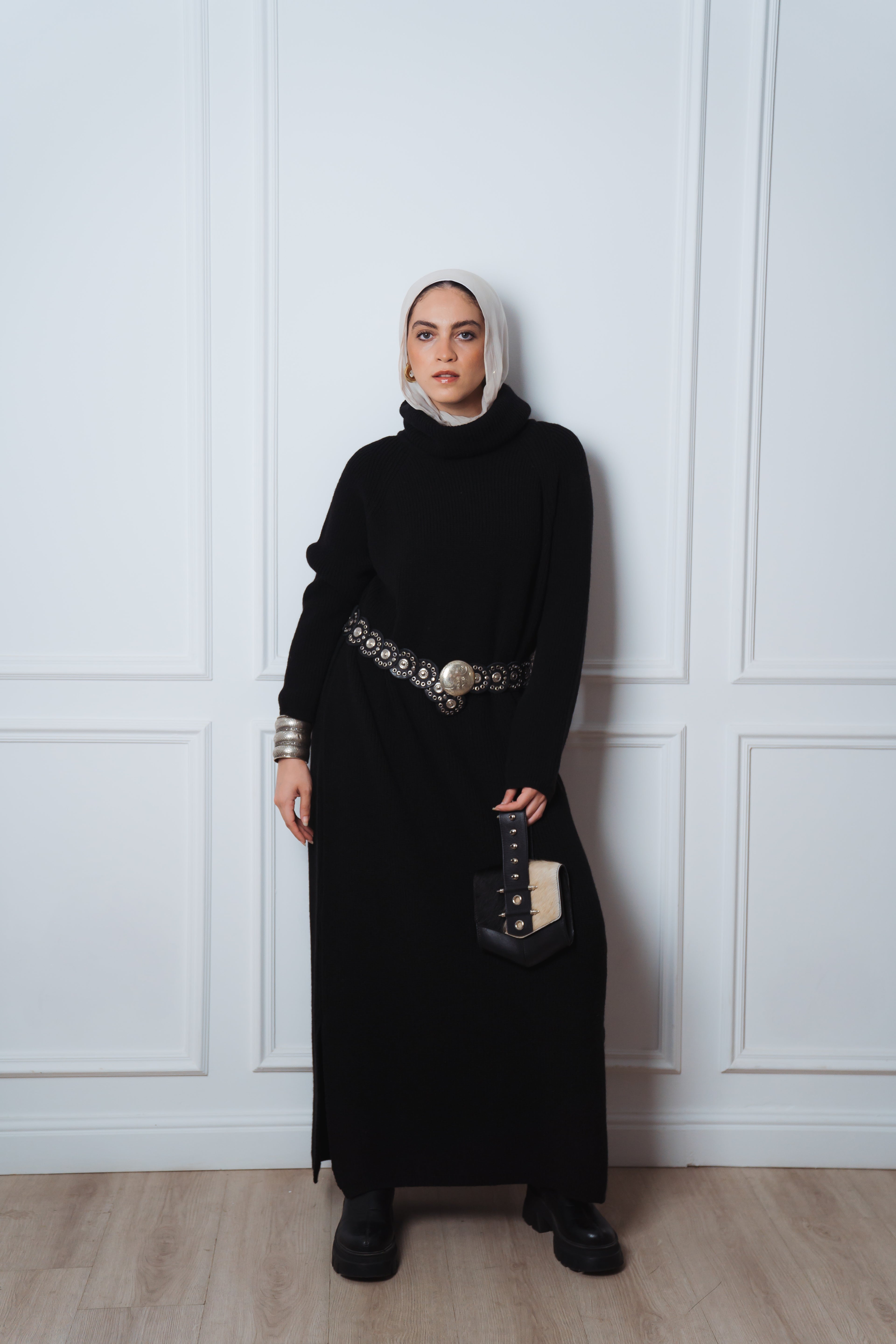 Serene Knit Dress in Black