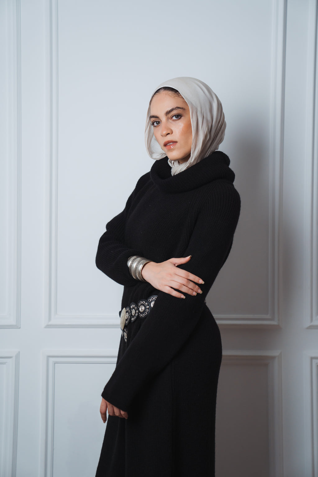 Serene Knit Dress in Black