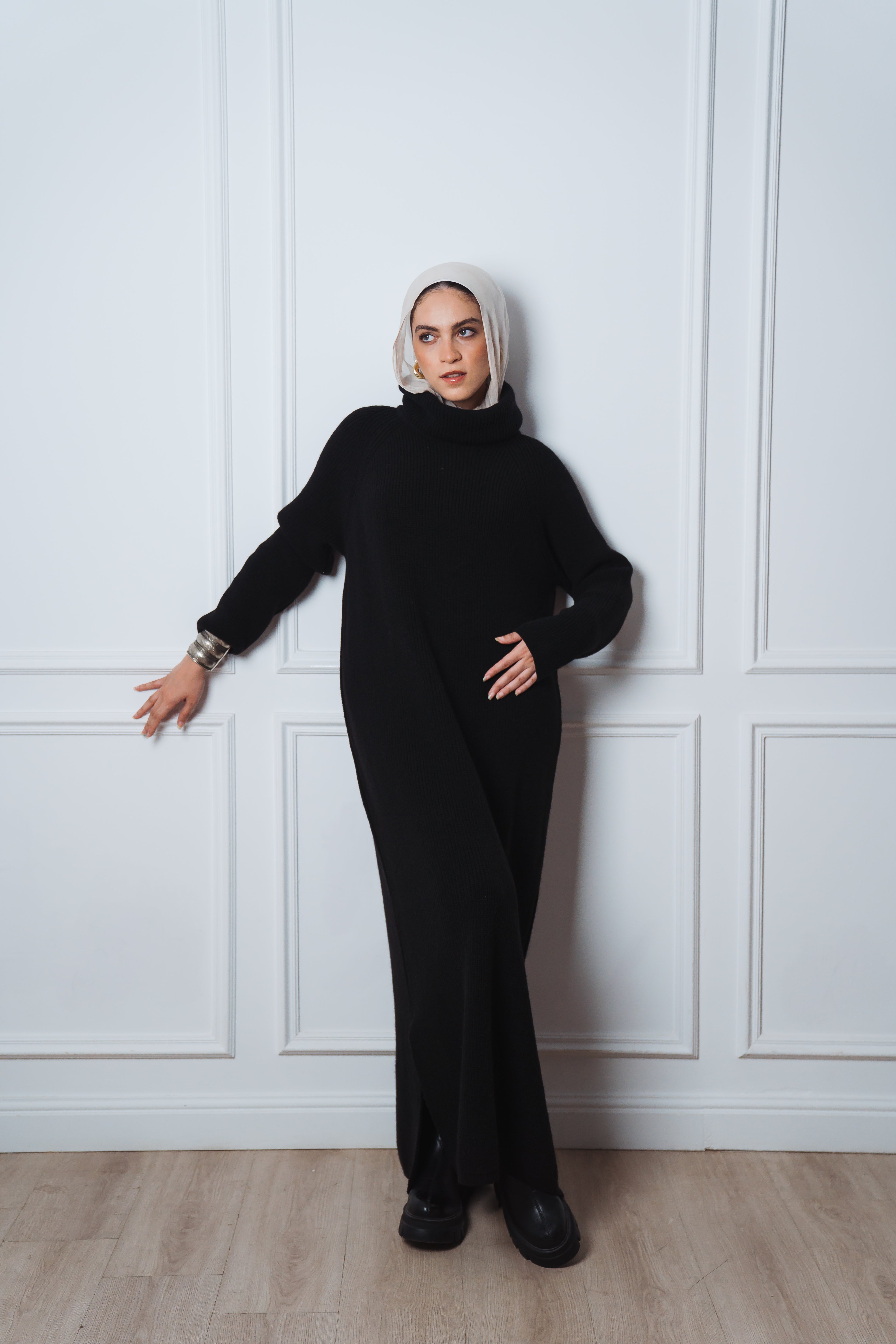 Serene Knit Dress in Black