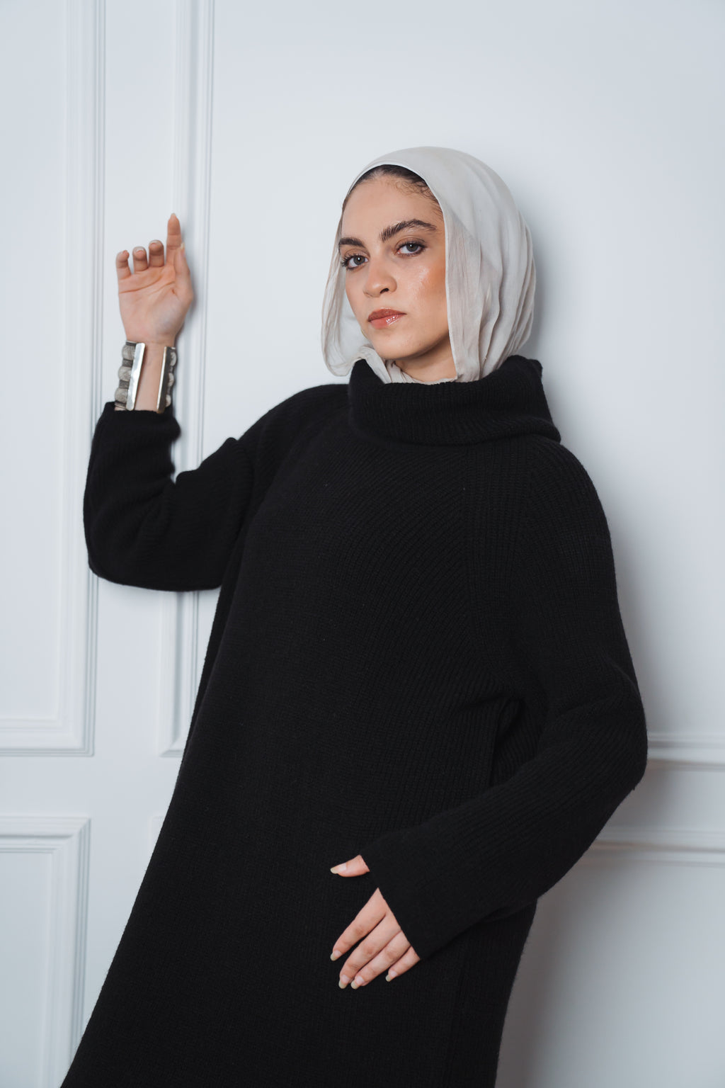 Serene Knit Dress in Black