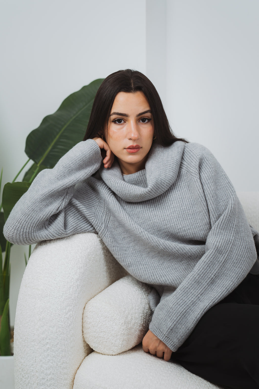 Serene Knit Pullover in Grey