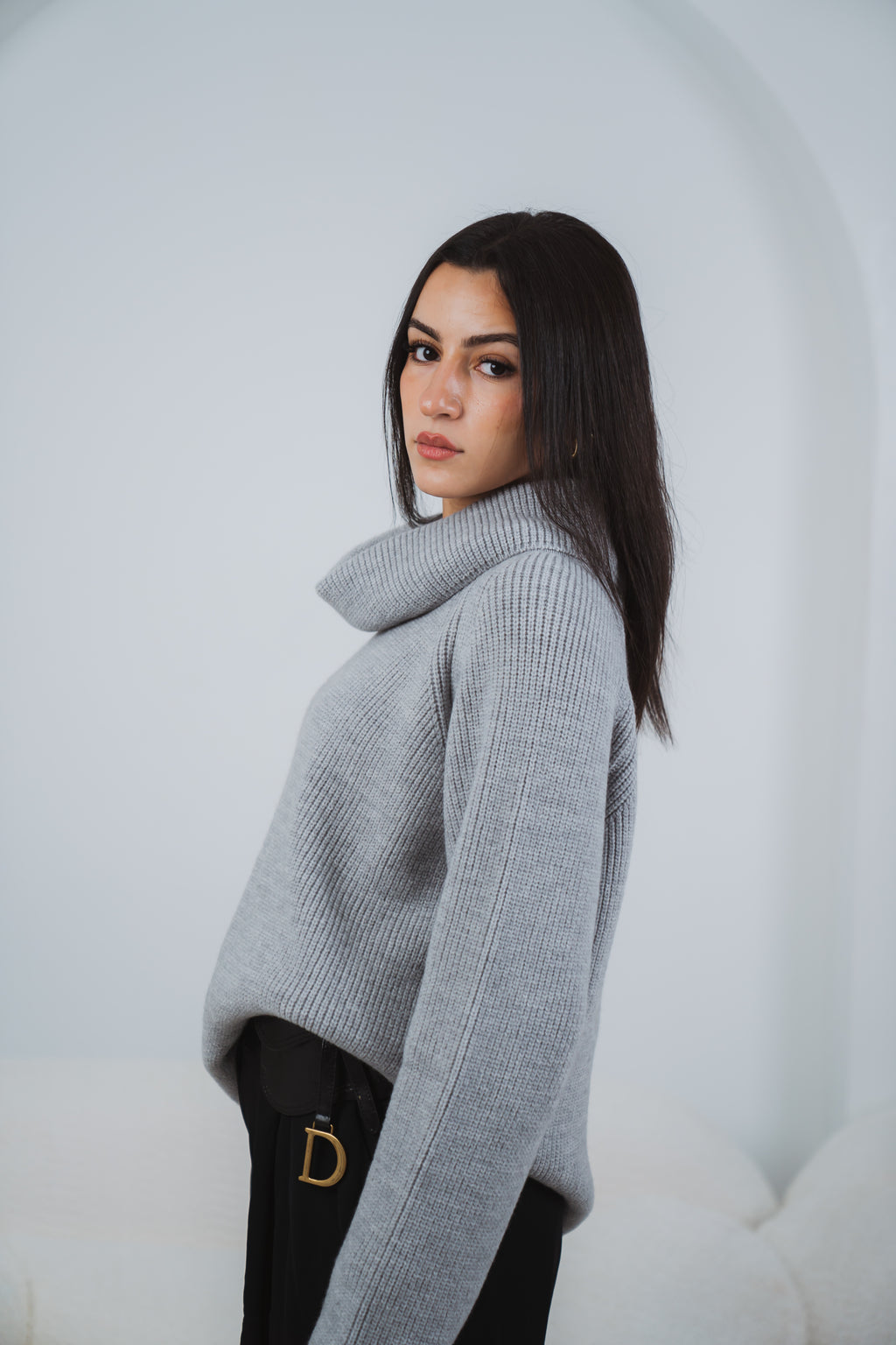 Serene Knit Pullover in Grey