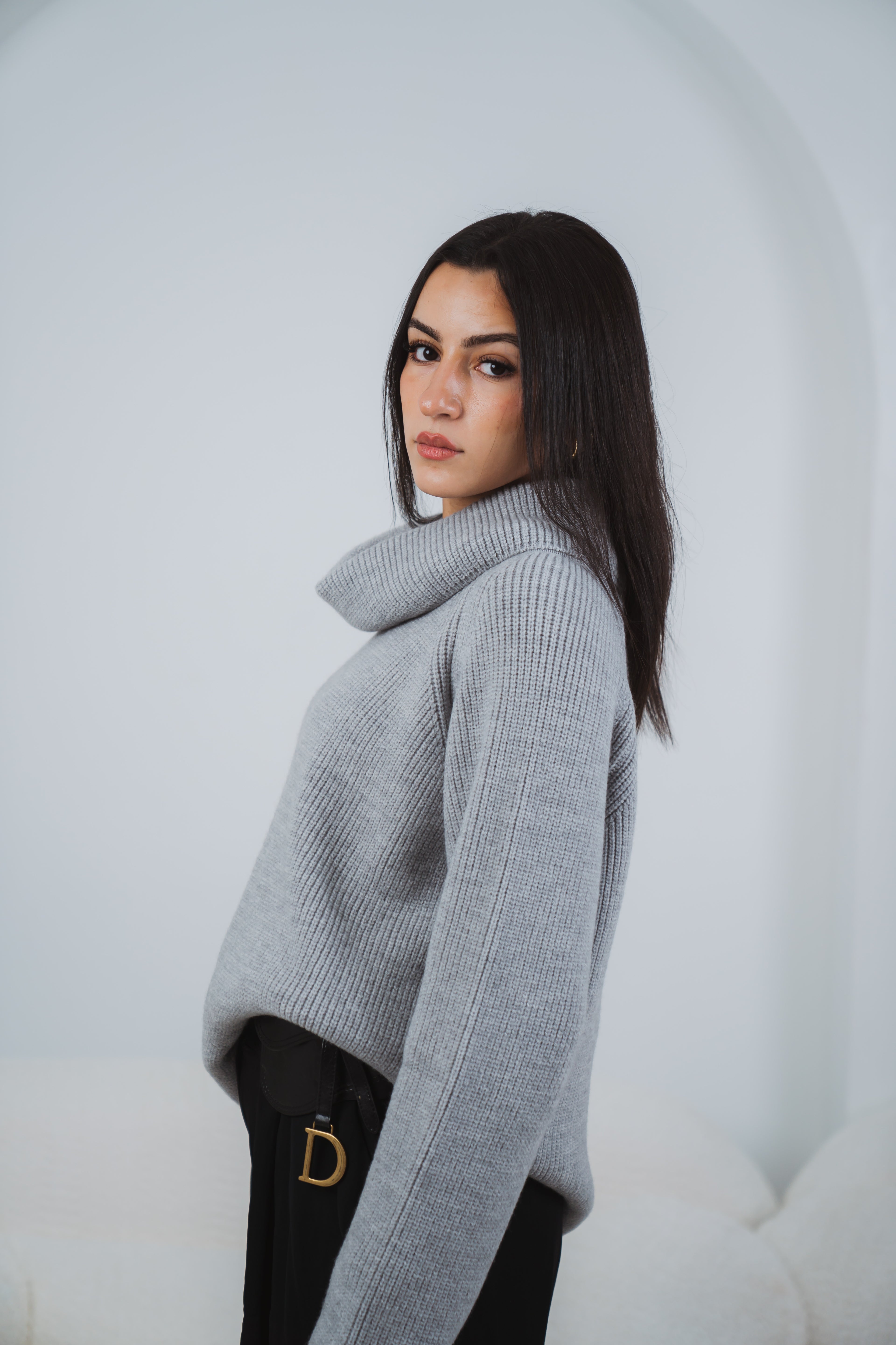 Serene Knit Pullover in Grey