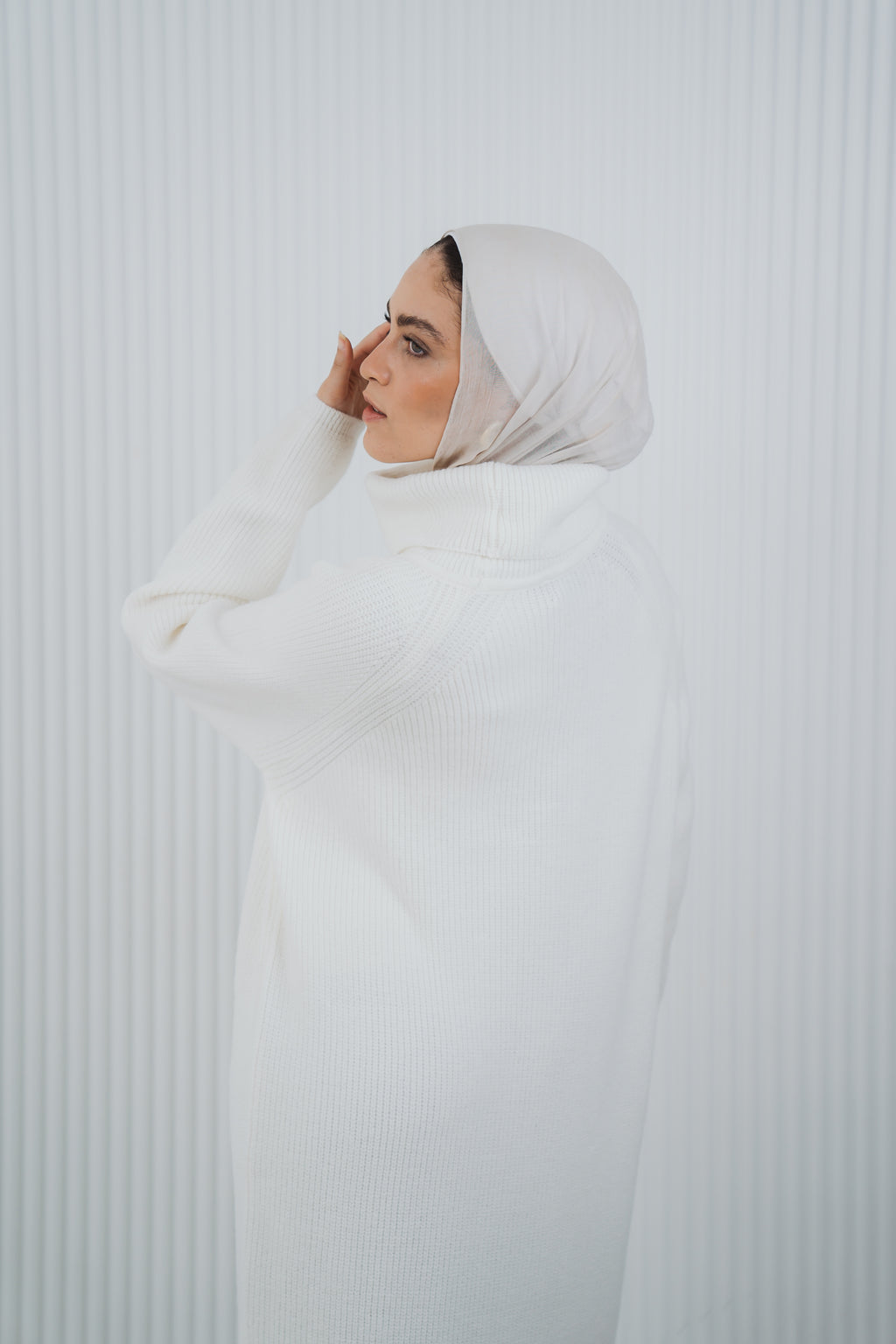 Serene Knit Dress in White