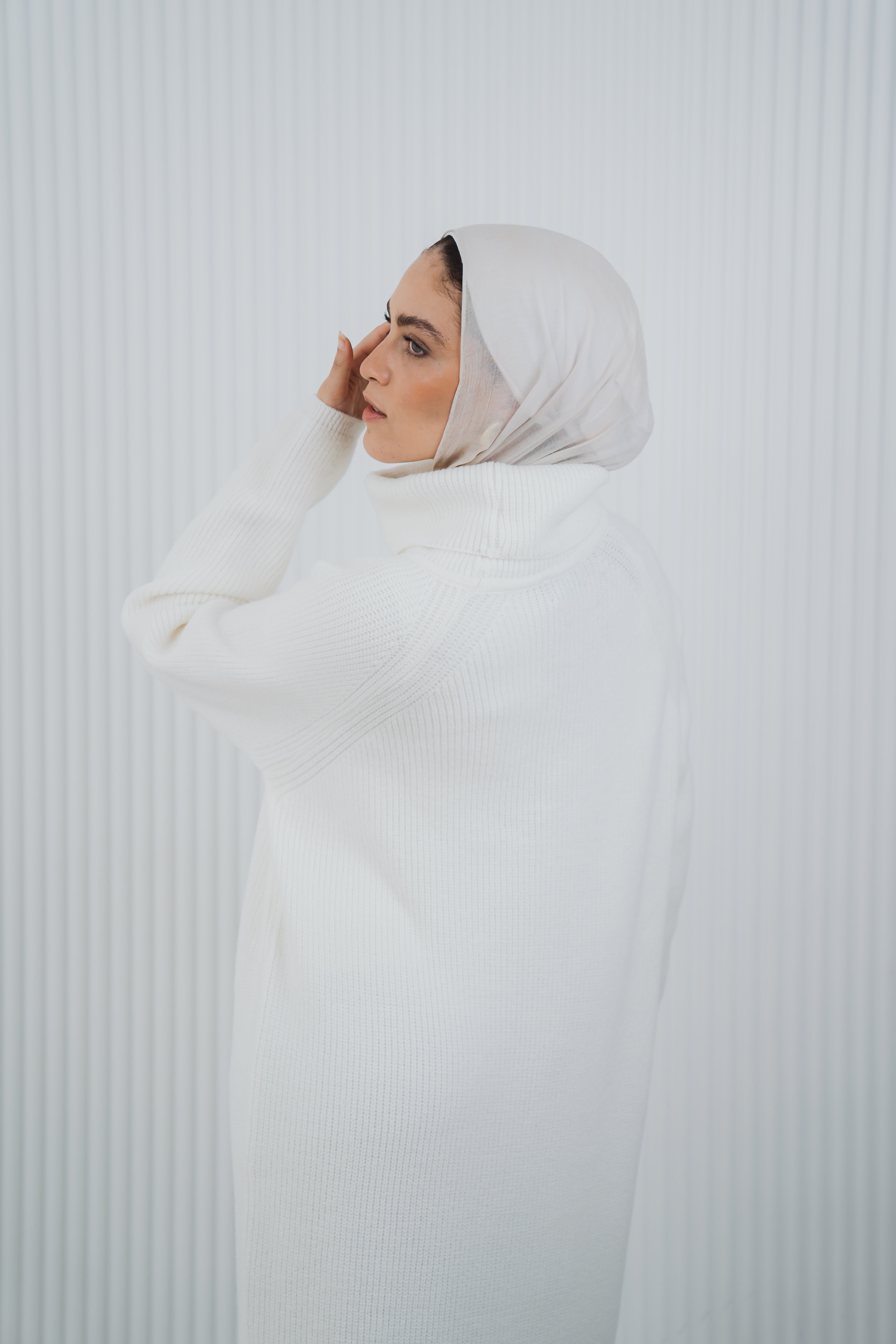 Serene Knit Dress in White