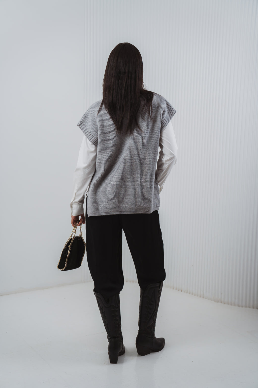 Serene Knit Gillet in Grey