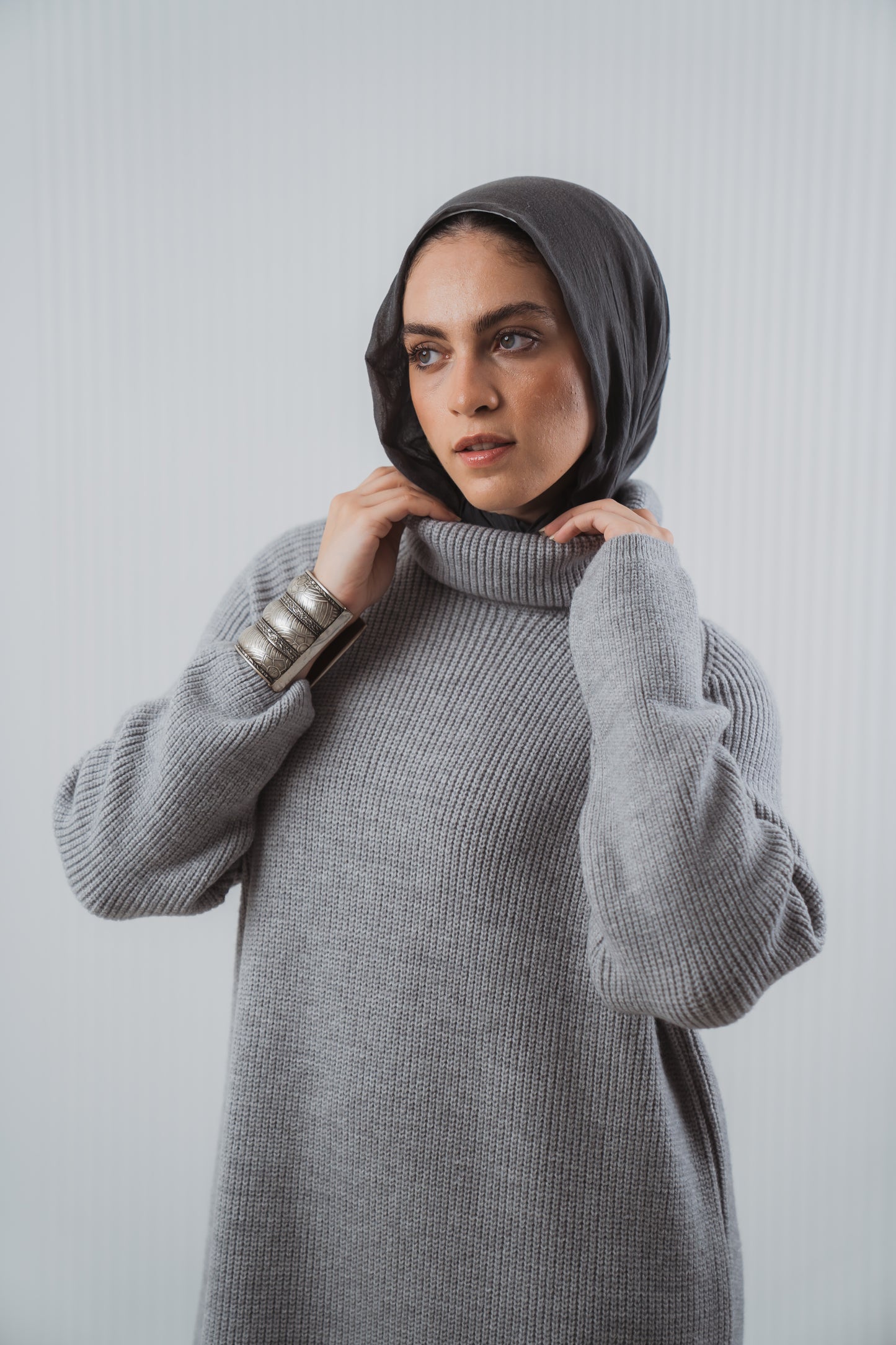 Serene knit Dress in Grey
