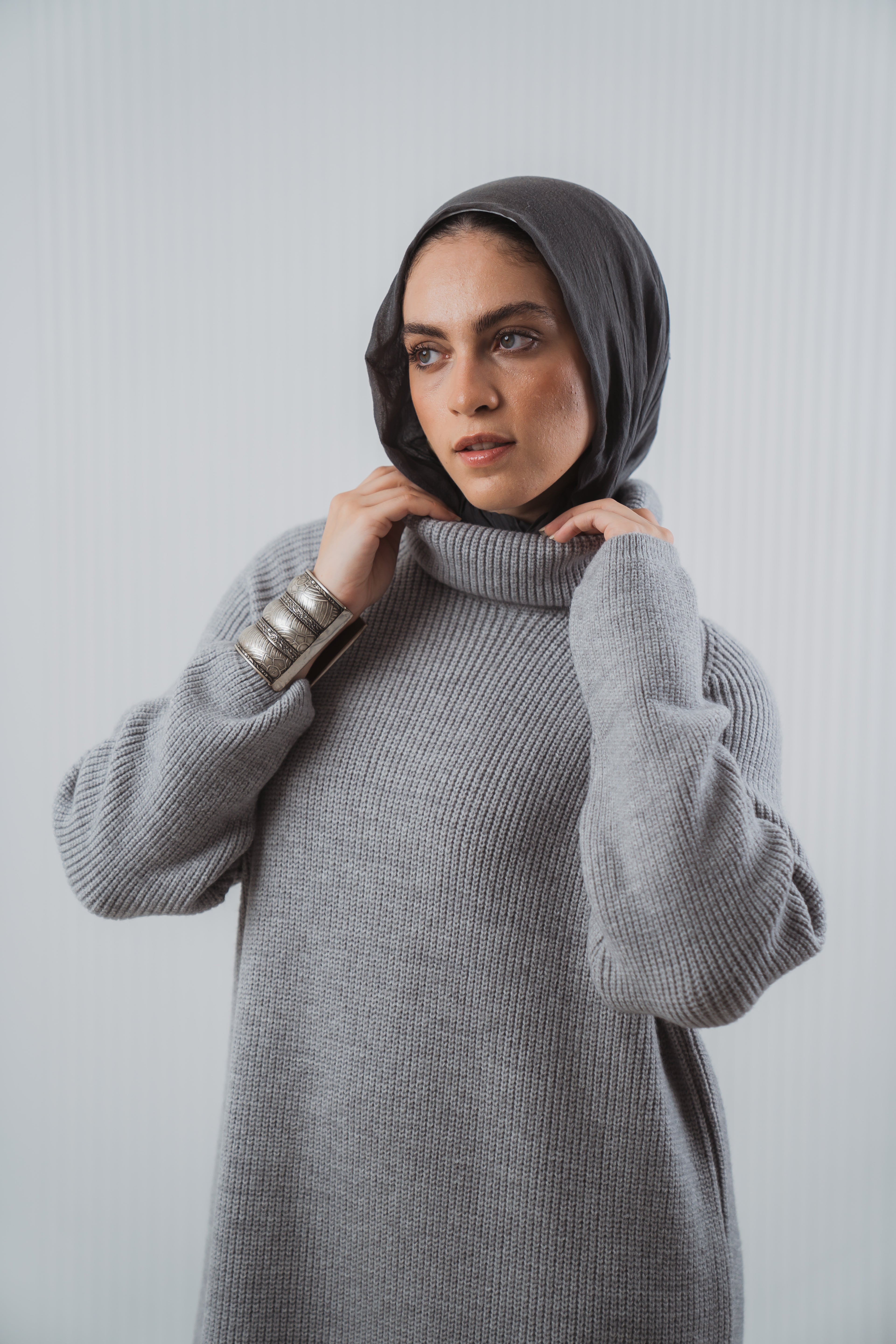 Serene knit Dress in Grey