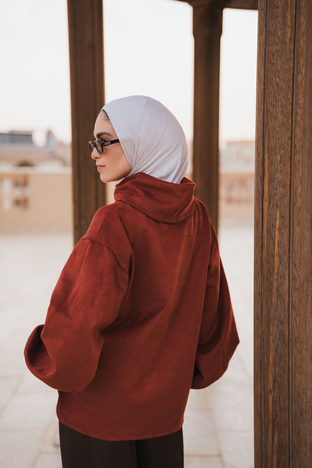 The Elevated High Neck - Brick Red