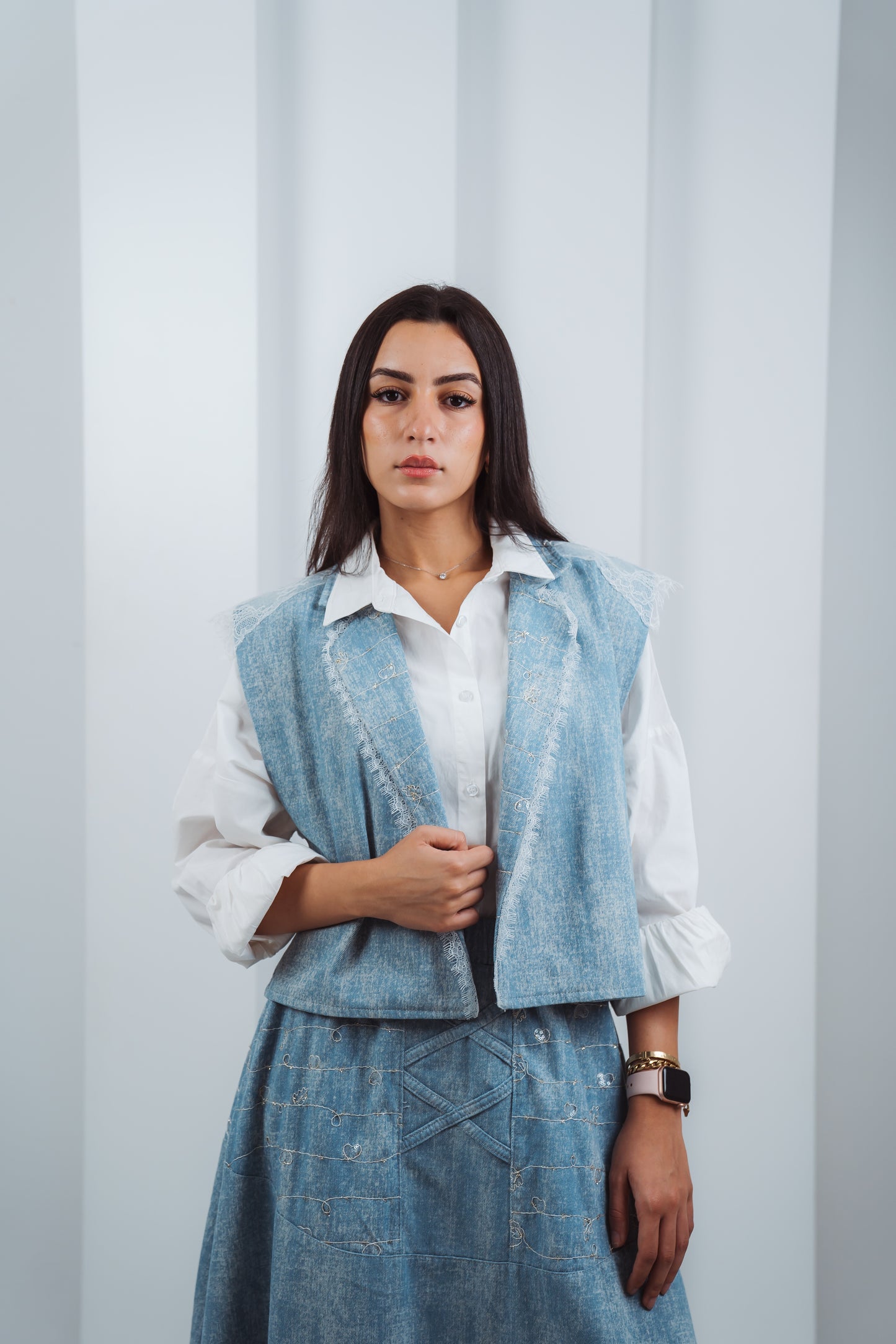 Denim Whisper Skirt