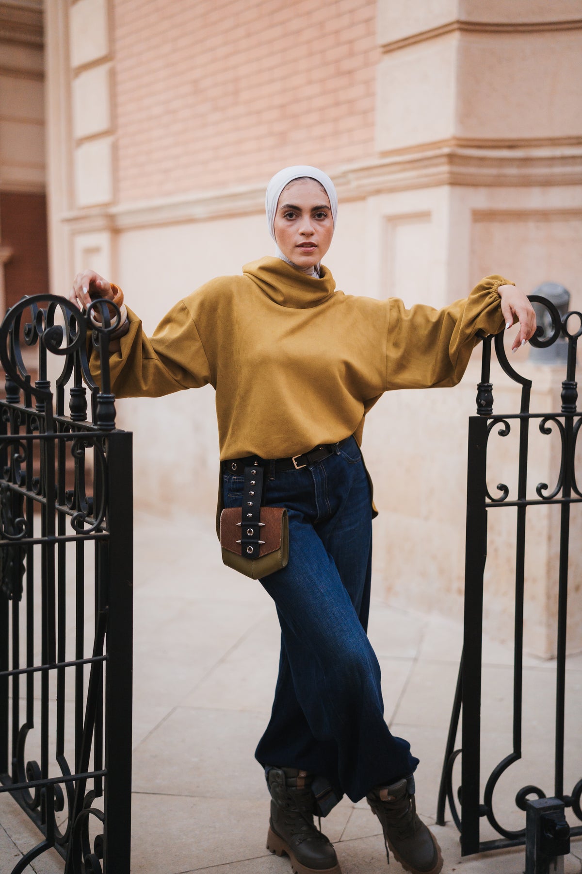 The Elevated High Neck - Mustard Olive