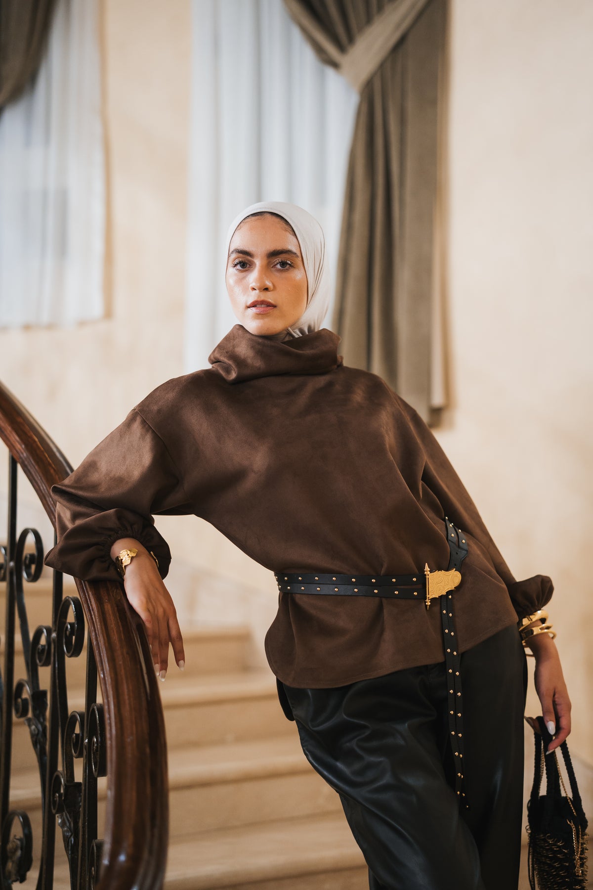The Elevated High Neck - Brown