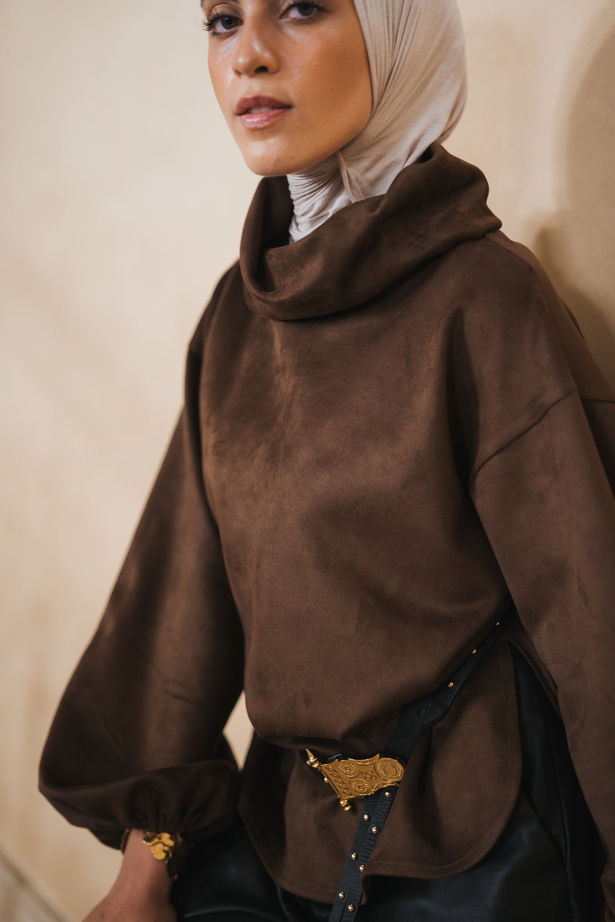 The Elevated High Neck - Brown