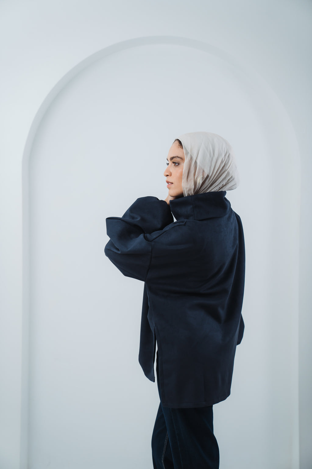 The High Neck in Navy