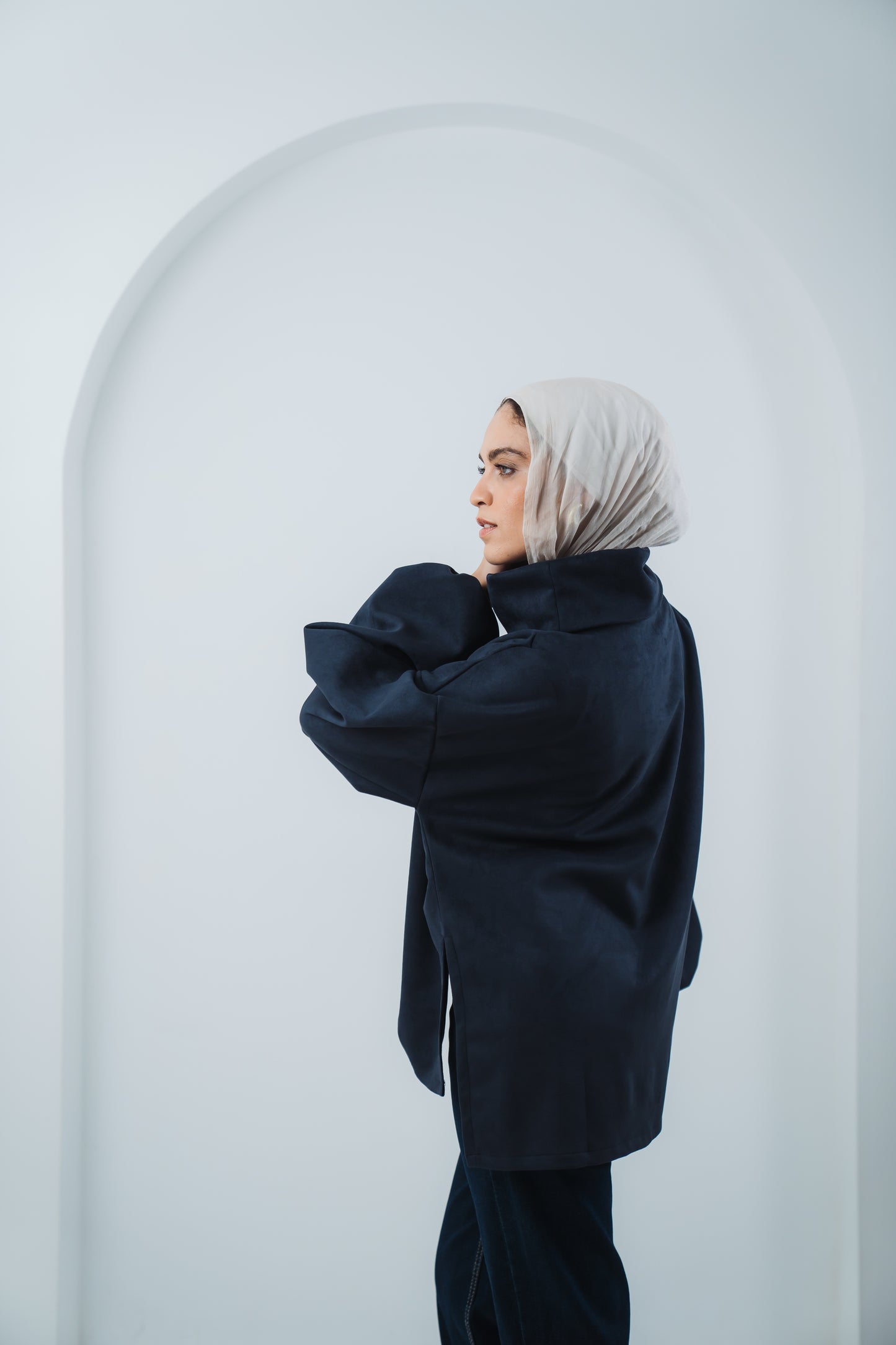 The High Neck in Navy
