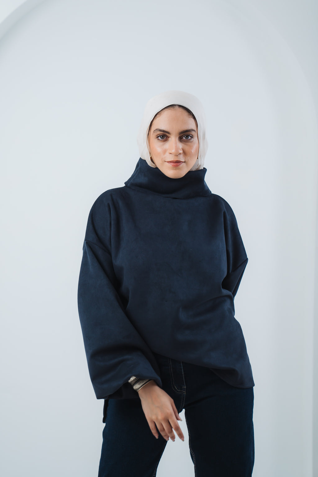 The High Neck in Navy