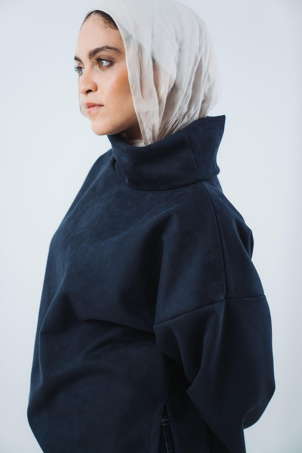 The High Neck in Navy