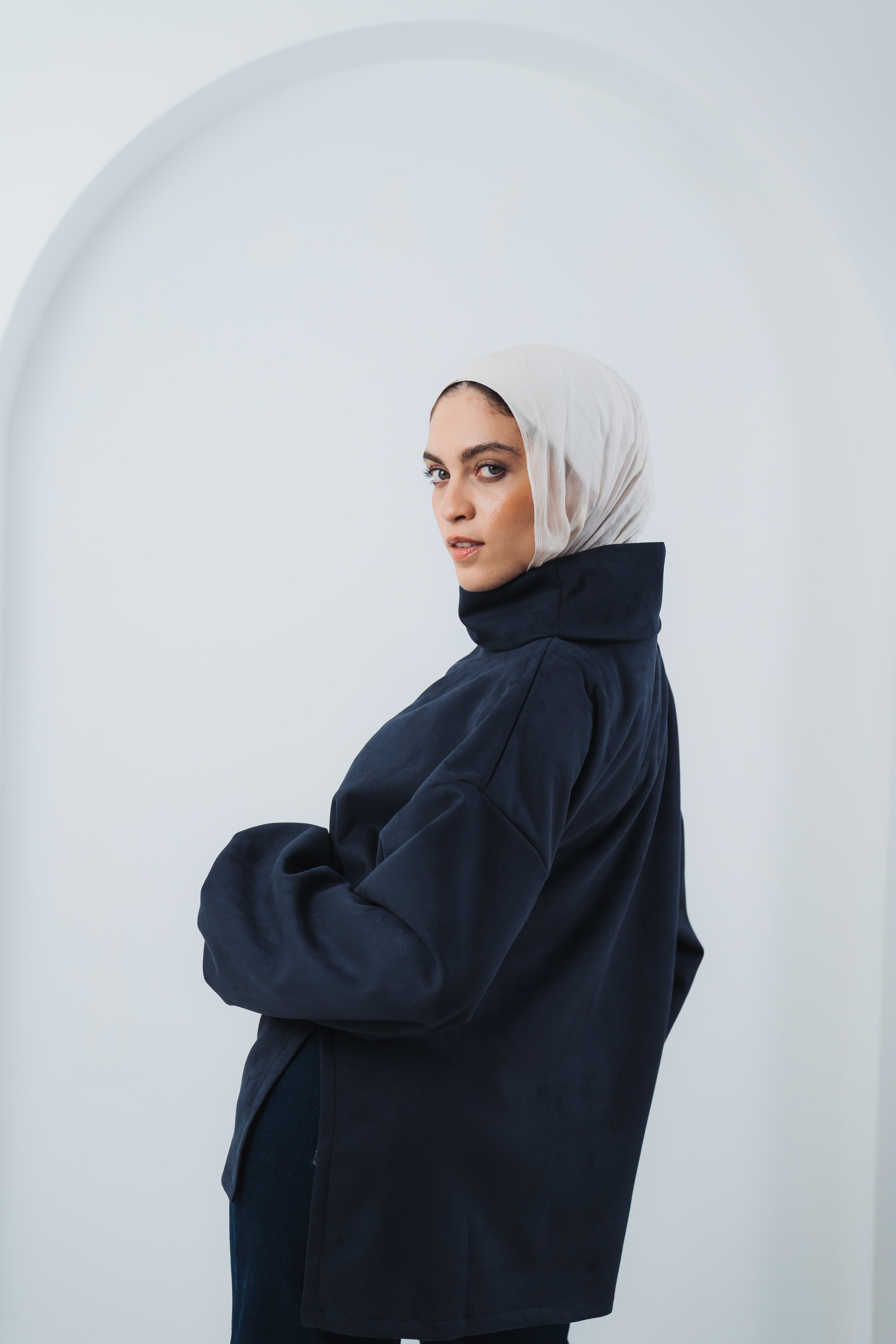 The High Neck in Navy