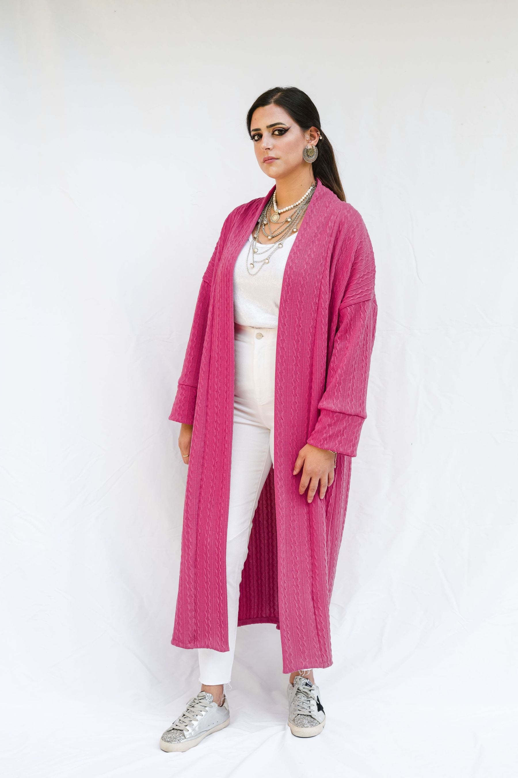 THE PINK TRICO CARDIGAN